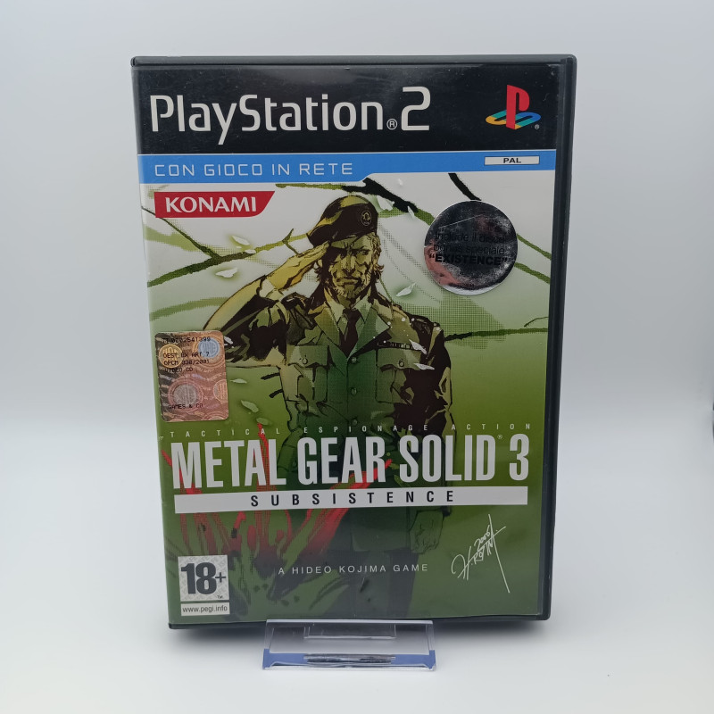 Metal Gear Solid 3 Subsistence PS2 PAL ITA Tre Dischi per Sony Playstation 2 Completo